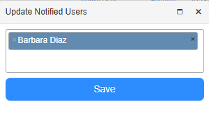 Update notified users pop-up